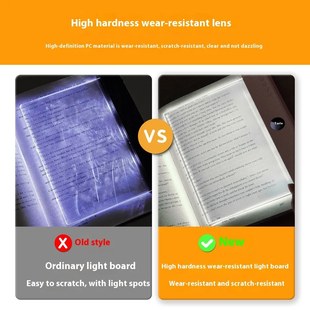 Rechargeable LED tablet reading light in black with clip and adjustable head