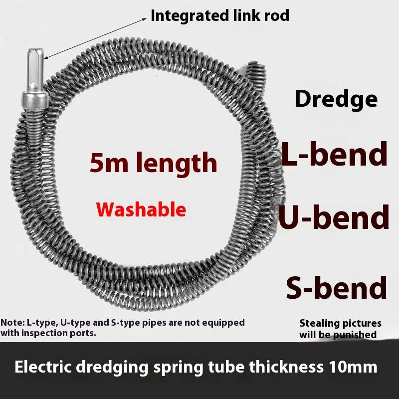 Steel wire sewer dredging spring with 10mm thickness for drain cleaning