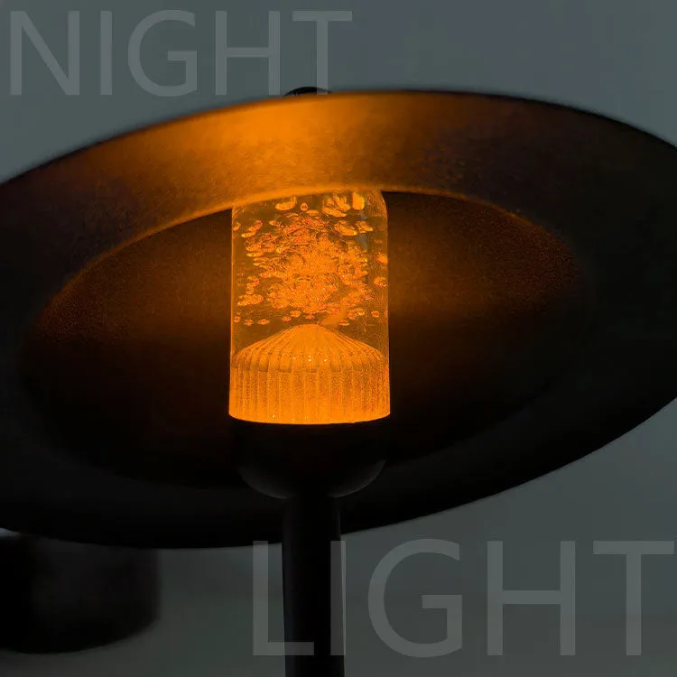 Creative sliding variety of shapes USB table lamp in black and white options 150x230mm