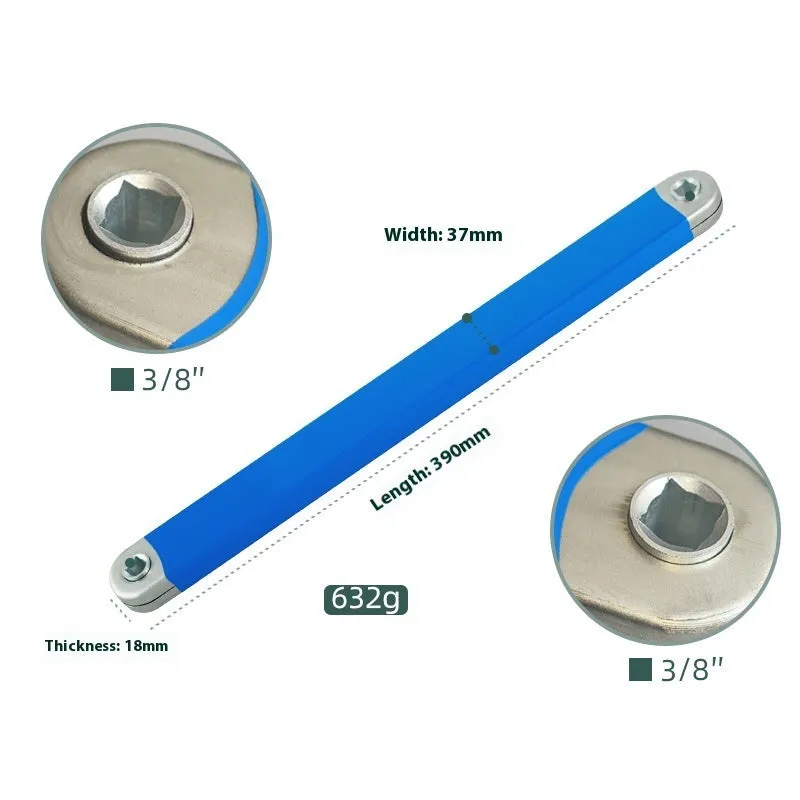 1158 blue ratchet extension wrench with four accessories in white box made from 45# steel