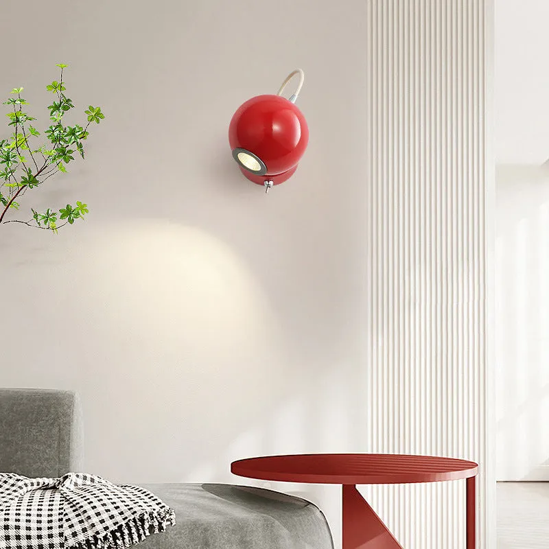 Cream Nordic style bedside wall lamp with magnetic suction base showing 5W warm light