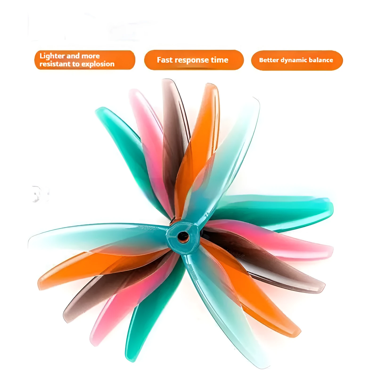 Spiral three-leaf plastic paddle toy, under 30cm, in Midnight Gray, with two pairs per pack