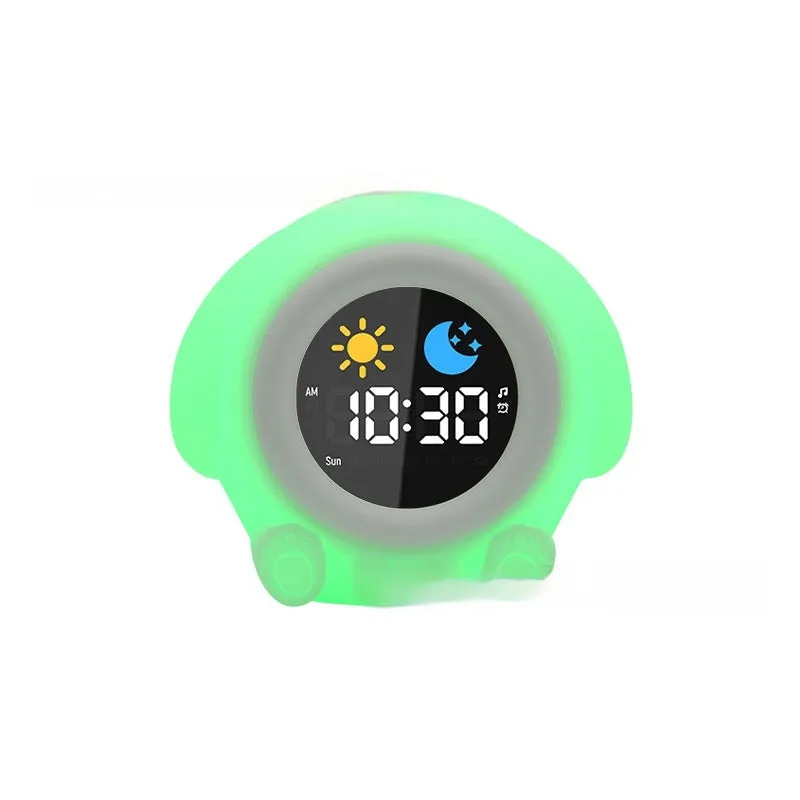 White soft edible silicone alarm clock for children with puppy style and music function