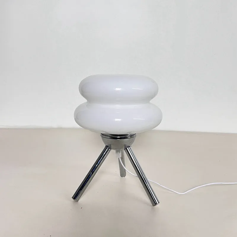 Geometric glass desk lamp in modern minimalist style with multiple colour options