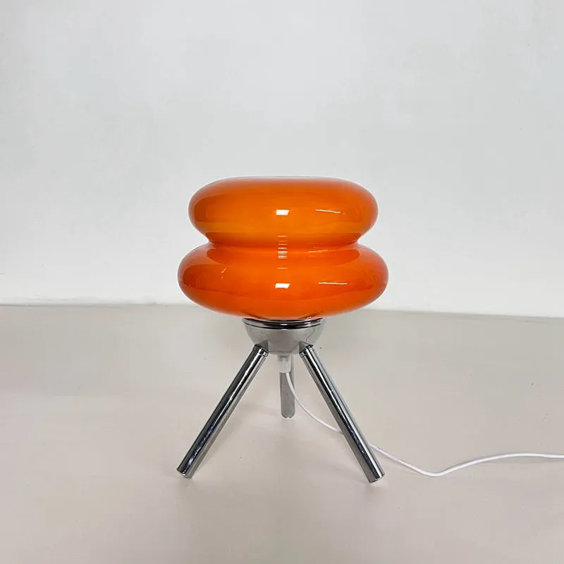 Geometric glass desk lamp in modern minimalist style with multiple colour options
