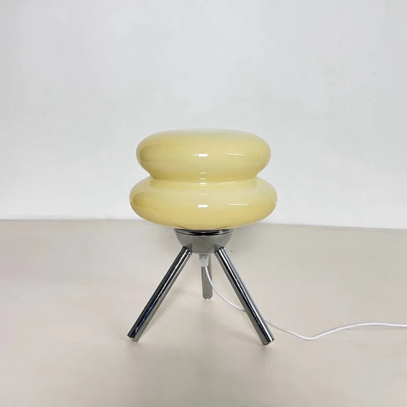 Geometric glass desk lamp in modern minimalist style with multiple colour options