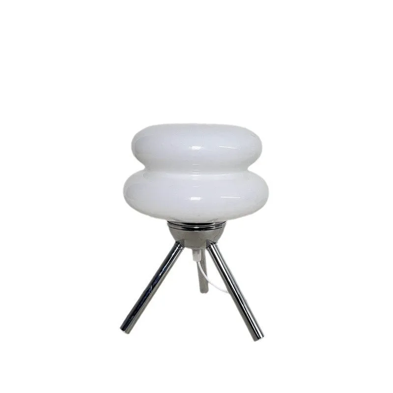 Geometric glass desk lamp in modern minimalist style with multiple colour options