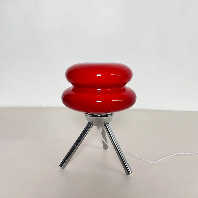 Geometric glass desk lamp in modern minimalist style with multiple colour options
