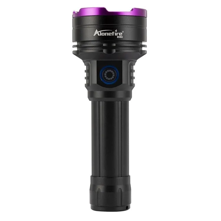 SV83 high power 30W UV flashlight in aluminium alloy with 365nm purple light