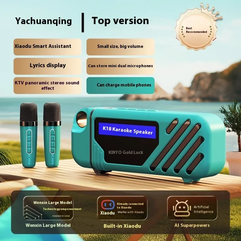K18PRO Pixel Edition Bluetooth speaker microphone in Milky White with control buttons and microphone grille
