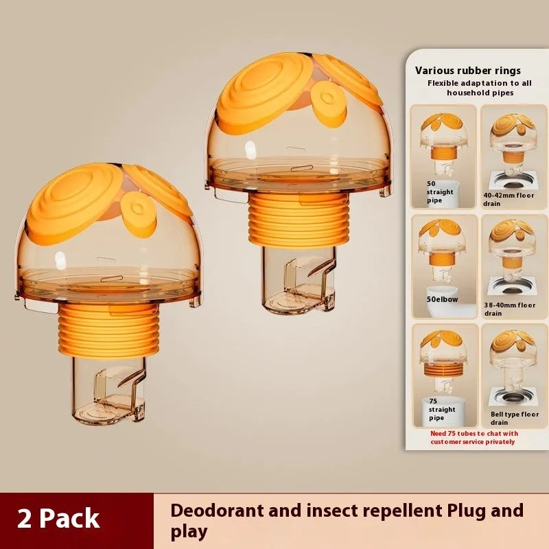 Kitchen downcomer three-way deodorant sealing plug with magnetic seal in ABS material
