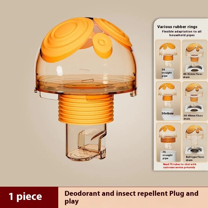 Kitchen downcomer three-way deodorant sealing plug with magnetic seal in ABS material