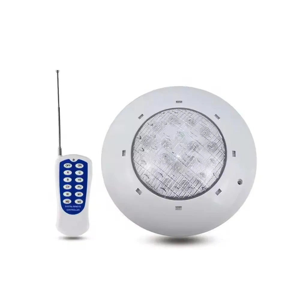 Round plastic wall-mounted underwater lamp 280mm diameter IP68 with RGB lighting