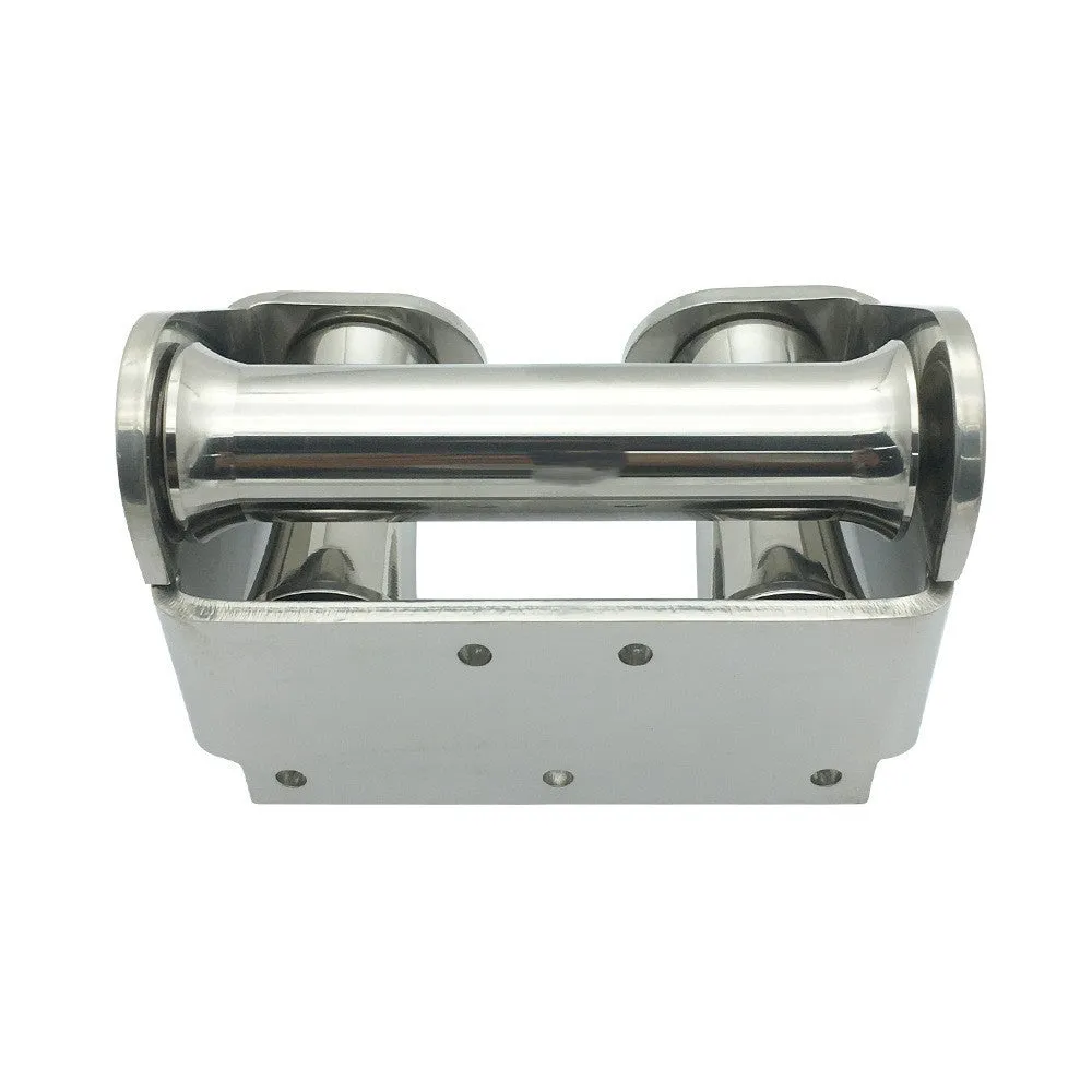 316 stainless steel solid roller guide anchor wheel seat with mirror polish, 100x150mm for yacht marine hardware