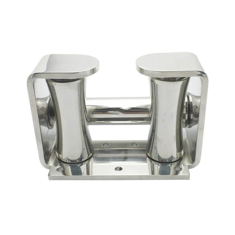 316 stainless steel solid roller guide anchor wheel seat with mirror polish, 100x150mm for yacht marine hardware