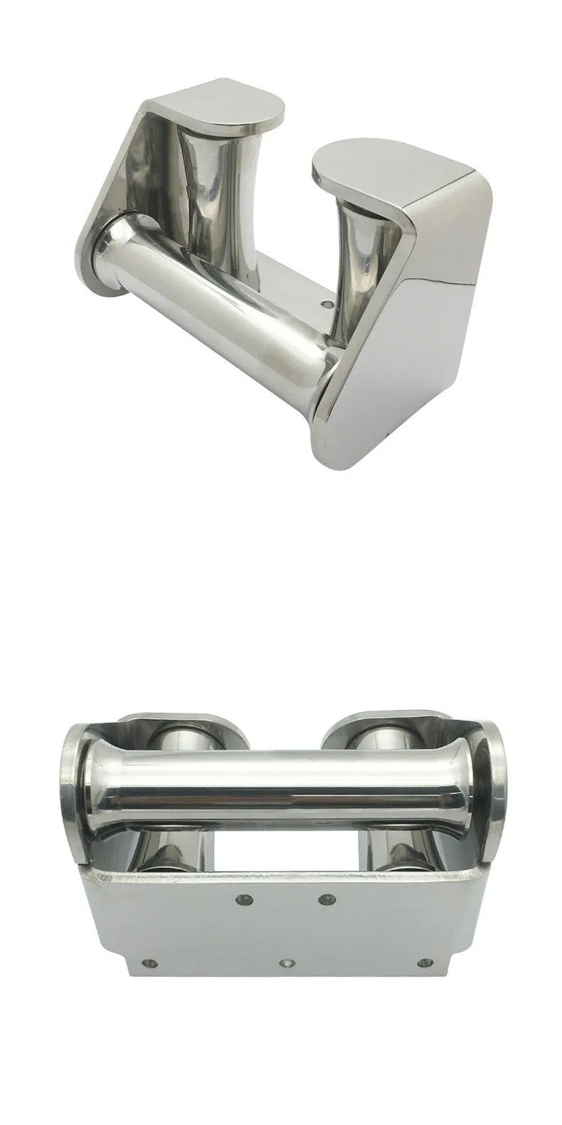 316 stainless steel solid roller guide anchor wheel seat with mirror polish, 100x150mm for yacht marine hardware