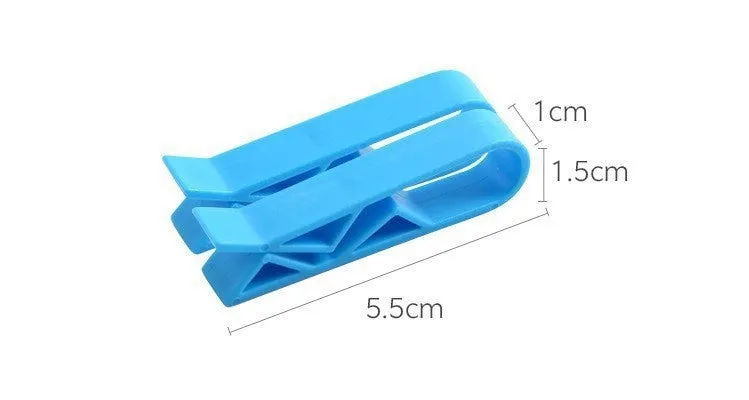 PP plastic garbage bag fixing clip for side-mounted attachment to trash cans