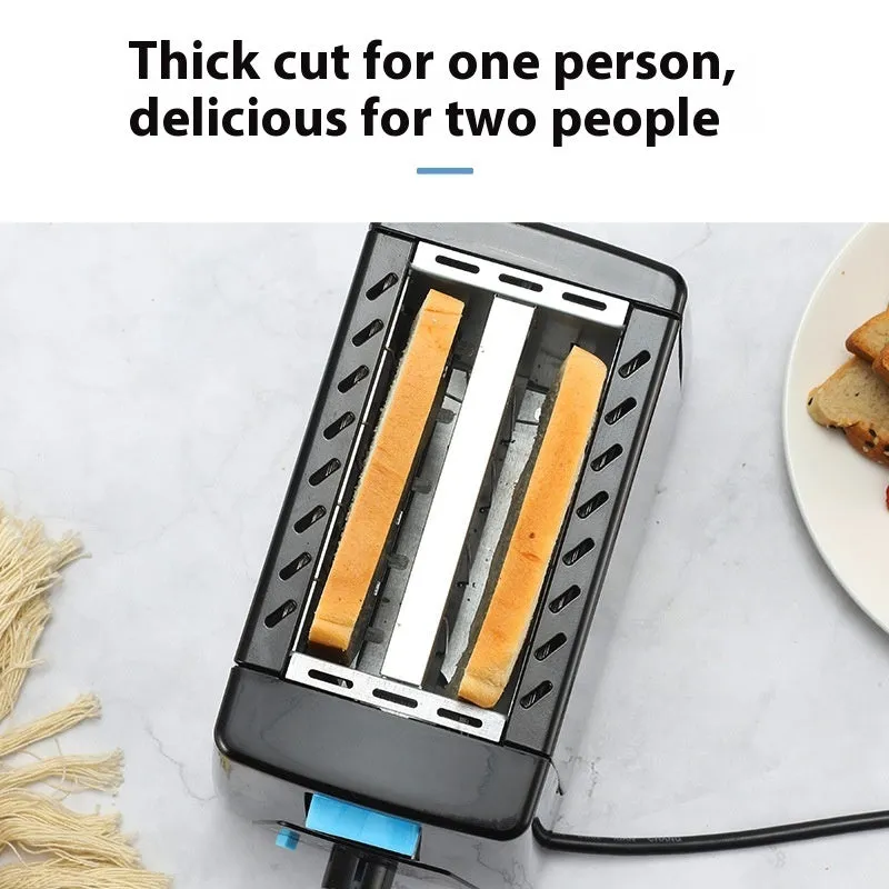 650W fully automatic metal toaster sandwich breakfast bread maker in silver with touch button