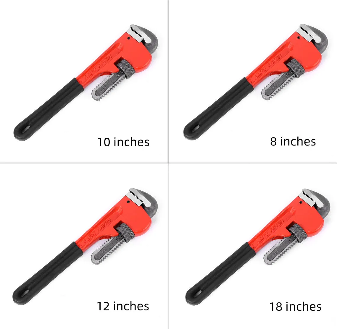 Heavy pipe tongs 45# steel clamps water pipe pliers 8 inch hardware tool