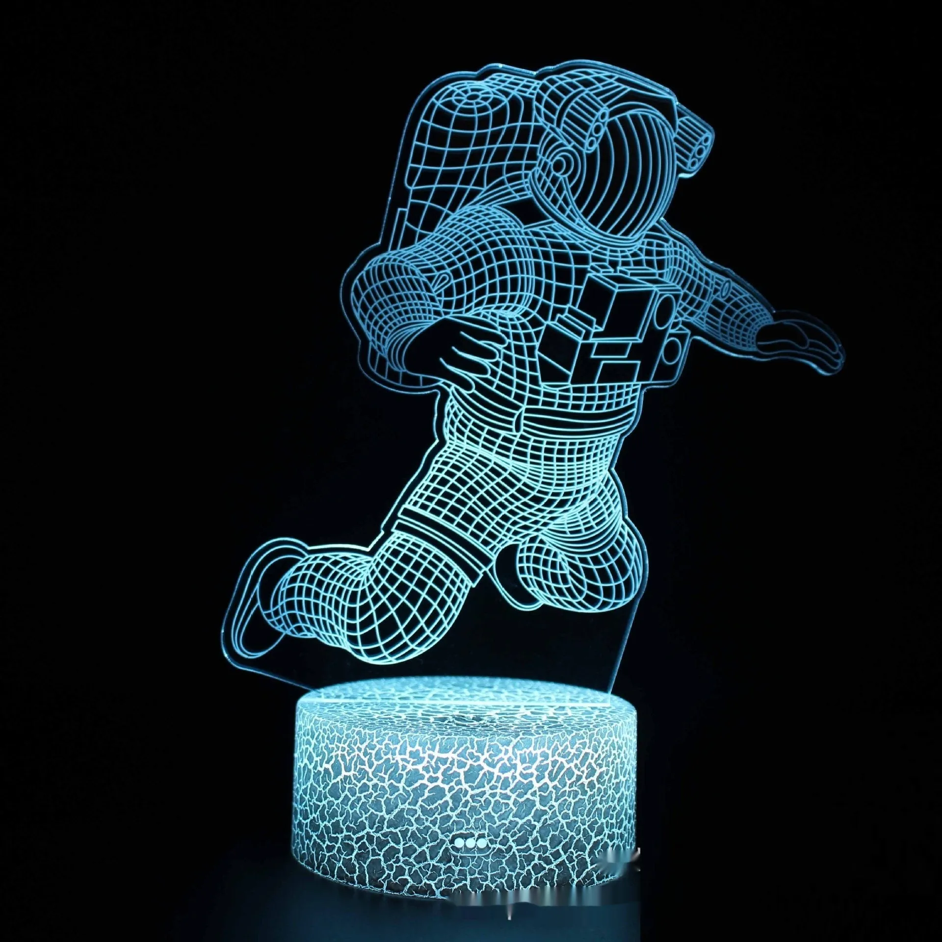Fighter Series colourful creative 3D small night lamp with USB power and touch control for bedroom use