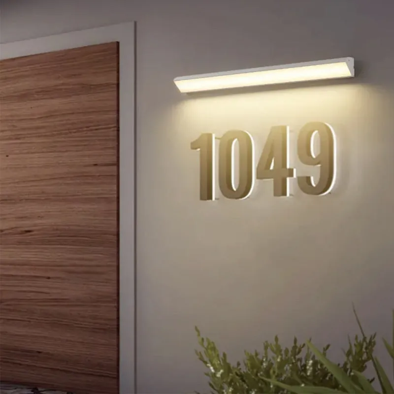 Modern LED strip wall lamp black aluminium body PC shade 150cm 48W indoor