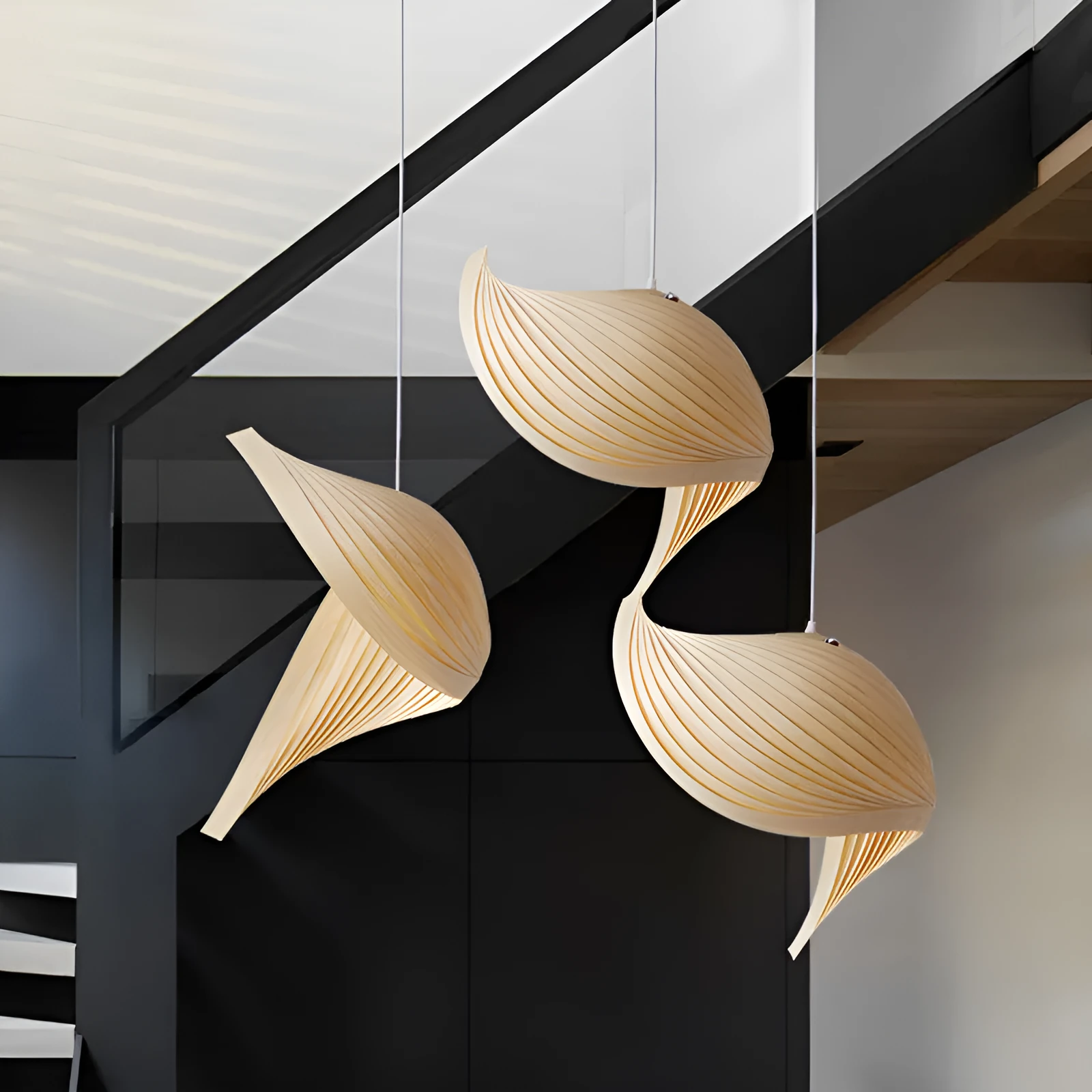 Single head wood woven pendant lamp 40x60cm for living room or restaurant ceiling