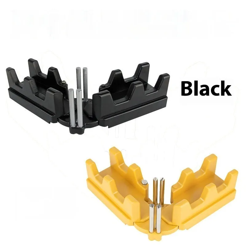 2-in-1 mitre measuring cutting tool in black and yellow with plastic ABS and stainless steel construction for household DIY trim