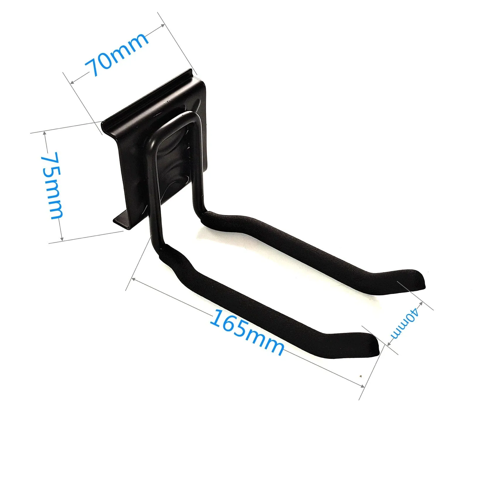 Heavy-duty garage removable adjustable wall hook with carbon steel alloy construction and 2 plates 6 hooks 2 straps