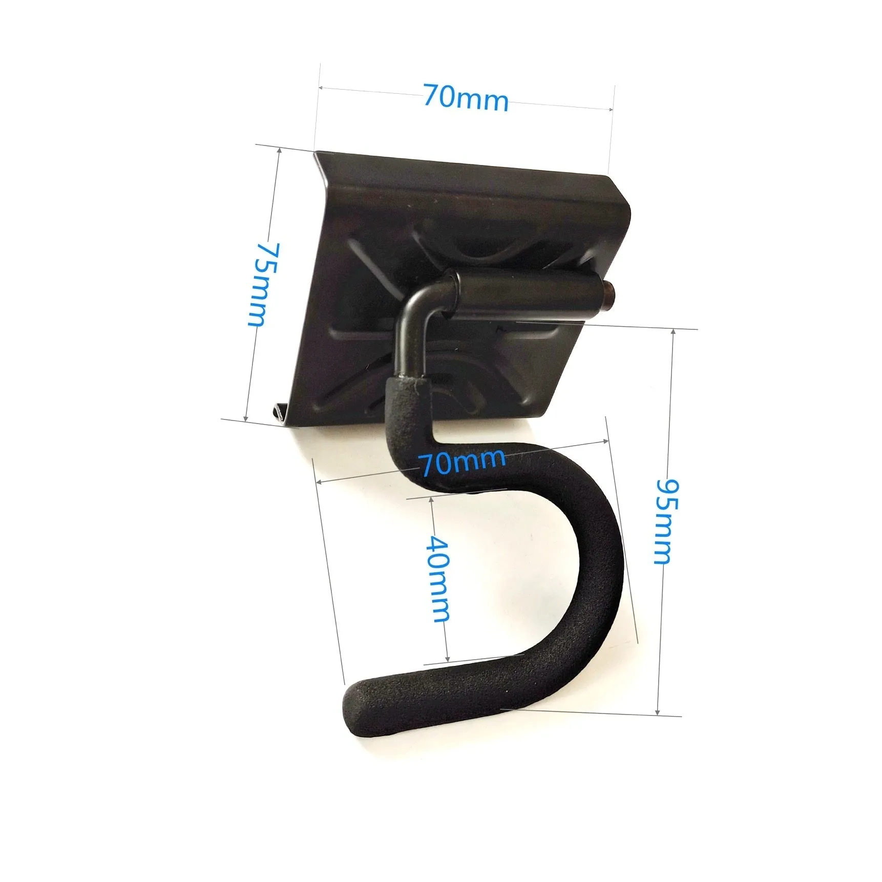 Heavy-duty garage removable adjustable wall hook with carbon steel alloy construction and 2 plates 6 hooks 2 straps