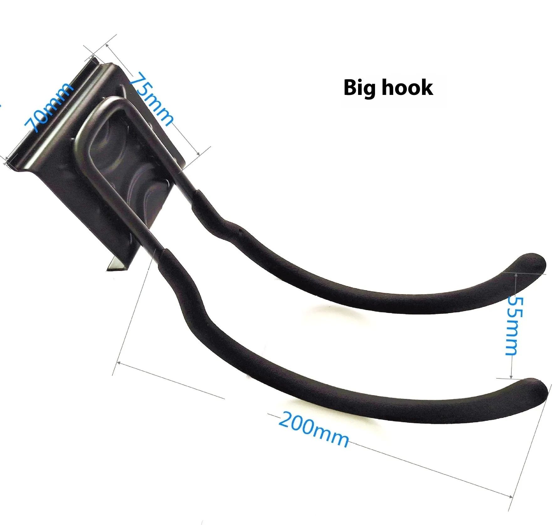 Heavy-duty garage removable adjustable wall hook with carbon steel alloy construction and 2 plates 6 hooks 2 straps