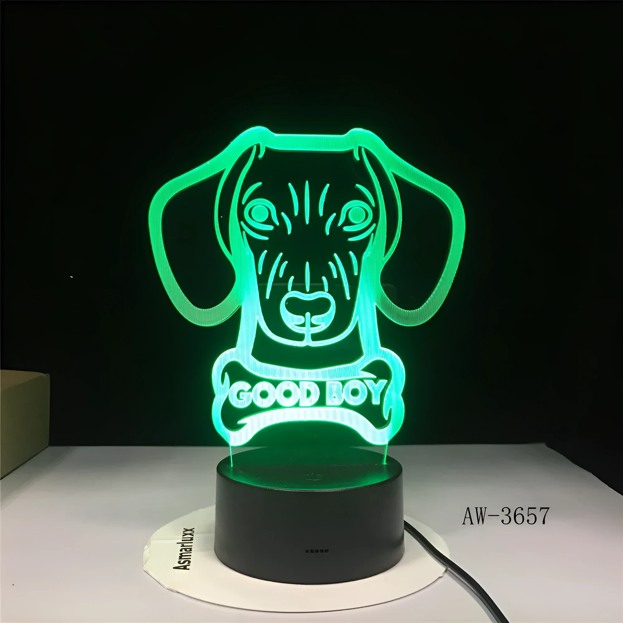 Remote control touch LED table lamp with colourful gradient light on acrylic shade.