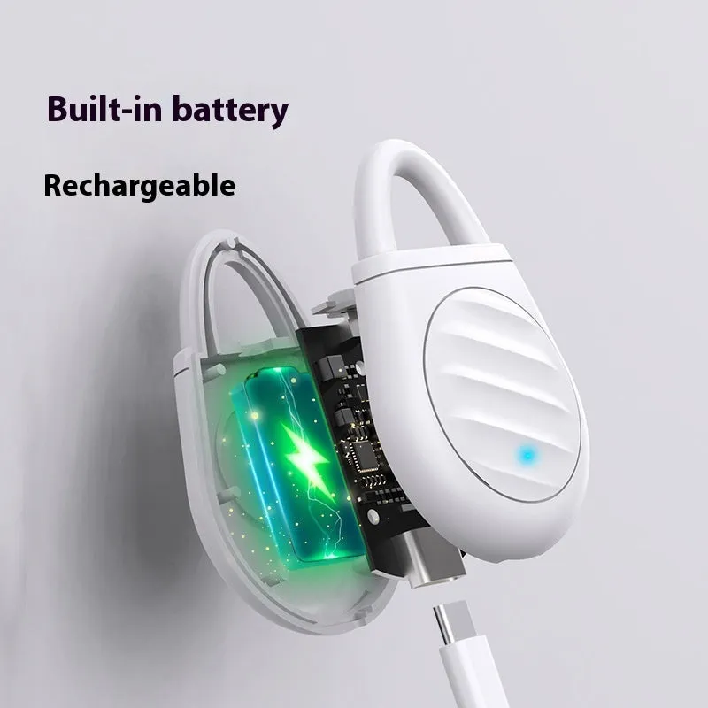 Black ultrasonic bird repeller for home balcony, pigeon deterrent with sound and light, external power supply