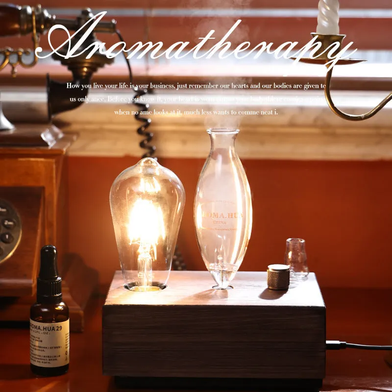 Smart Waterless Ambience Light Aroma Diffuser with glass column, three gears, and gentle light for small rooms under 10m²