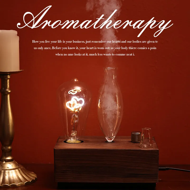 Smart Waterless Ambience Light Aroma Diffuser with glass column, three gears, and gentle light for small rooms under 10m²