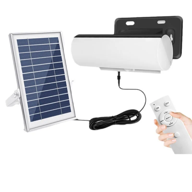 Solar sensor wall lamp super bright street lamp tricolour light black shell outdoor mounting