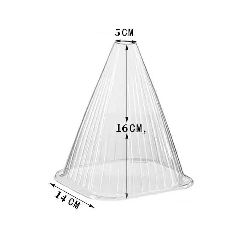 Reusable square plastic plant bell jar in green with ground nail for garden frost protection
