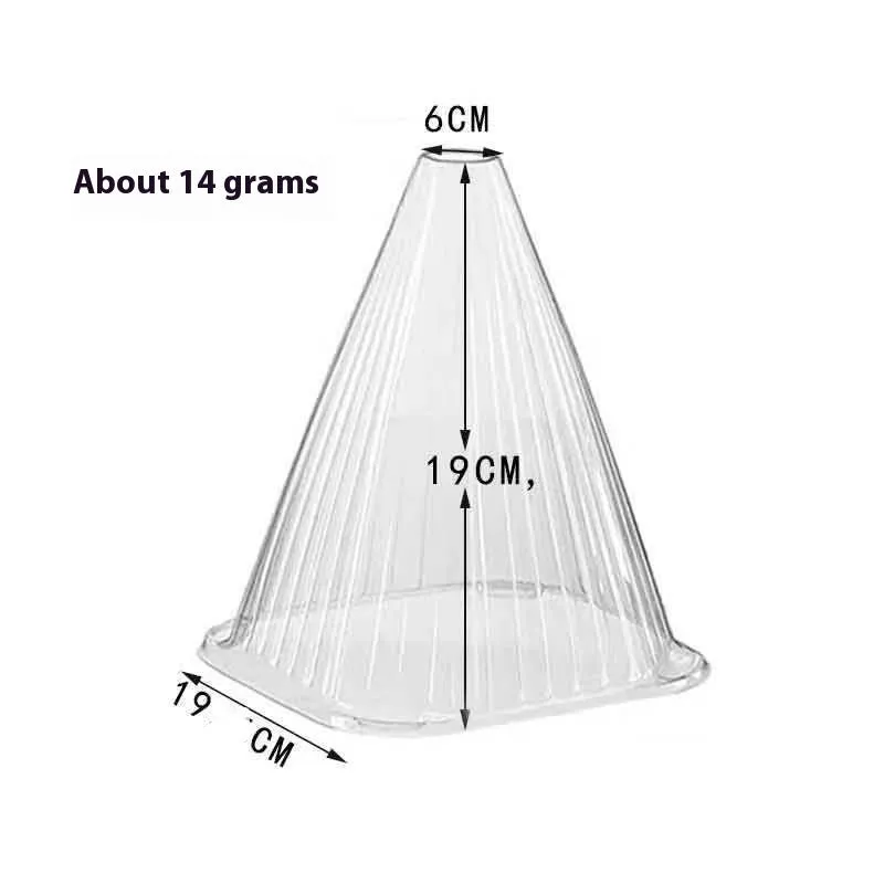 Reusable square plastic plant bell jar in green with ground nail for garden frost protection
