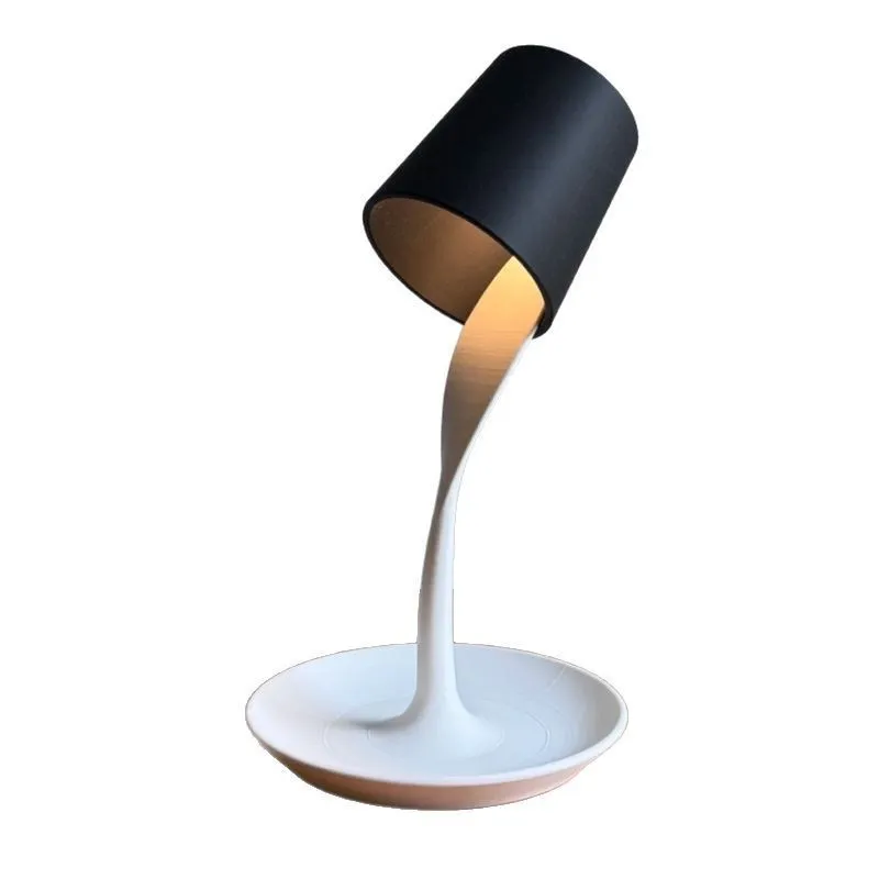 3D printed PLA table lamp with tray American style decorative ornament on desk