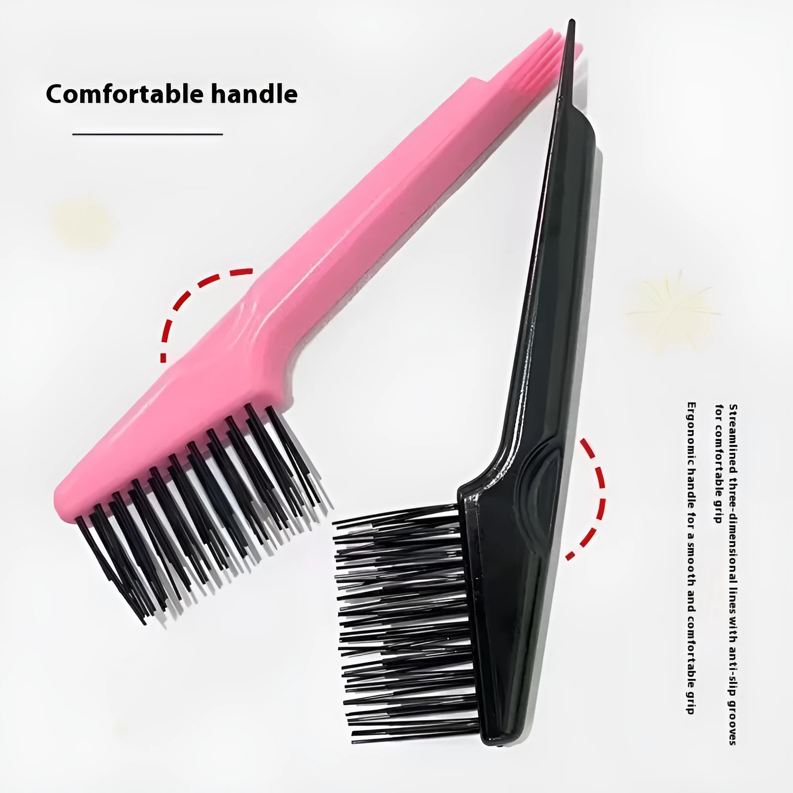 Large comb cleaner tool in black for removing hair and dust from hairbrushes