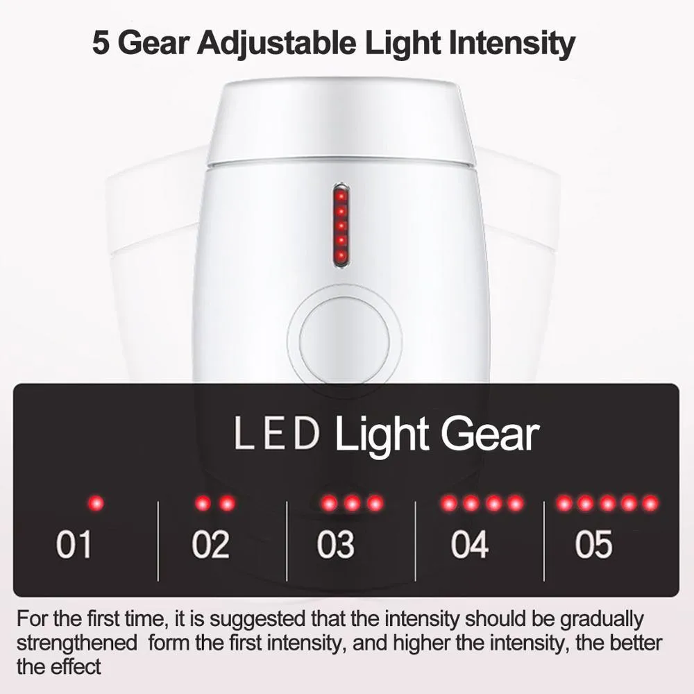 White home laser hair removal instrument with handheld design and UK plug