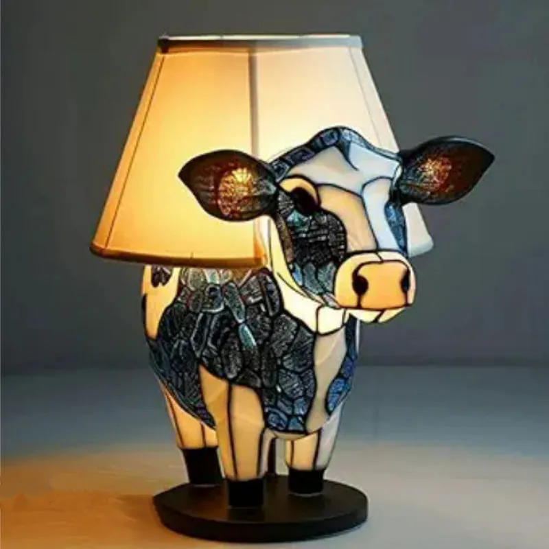 LED small night lamp art animal statue creative home desktop decoration 17cm USB switch corgi design