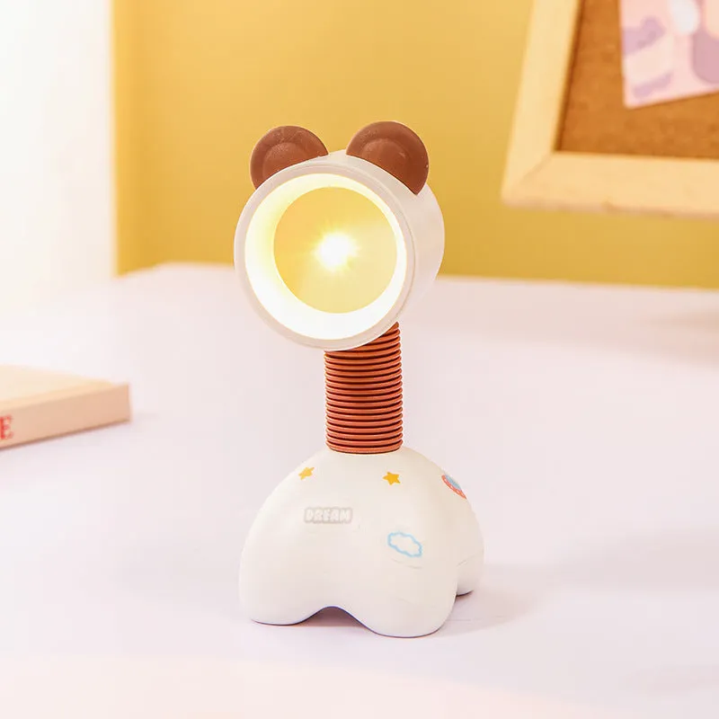 Cartoon character DIY small night lamp with magnetic base on a desktop