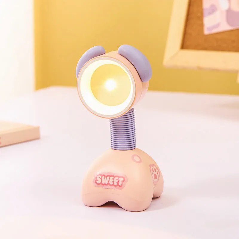 Cartoon character DIY small night lamp with magnetic base on a desktop