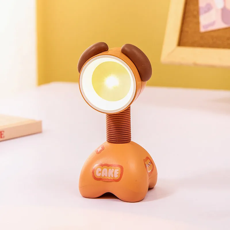 Cartoon character DIY small night lamp with magnetic base on a desktop
