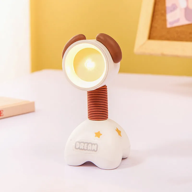 Cartoon character DIY small night lamp with magnetic base on a desktop