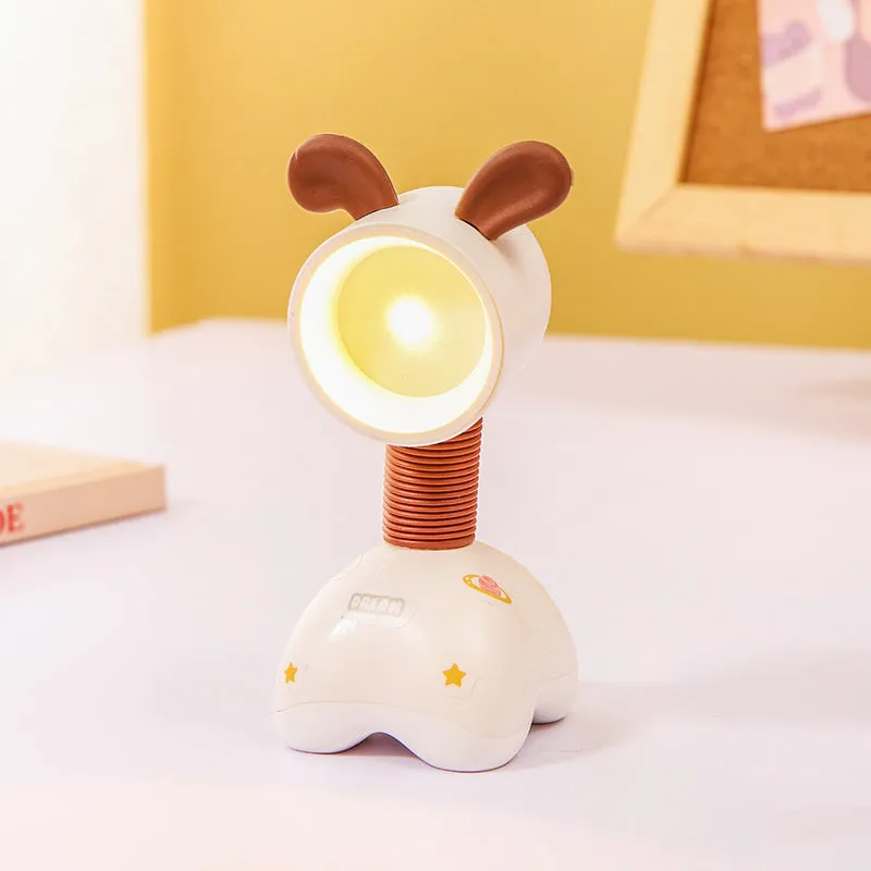 Cartoon character DIY small night lamp with magnetic base on a desktop