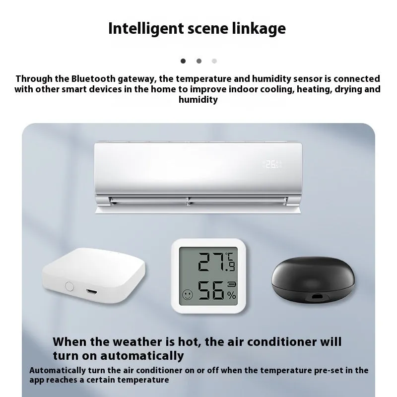 Graffiti Bluetooth temperature moisture meter with LCD display in compact ABS casing