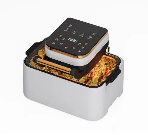 Smart Loop 12L air fryer flip electric oven in black with control panel and 400x280x300mm dimensions