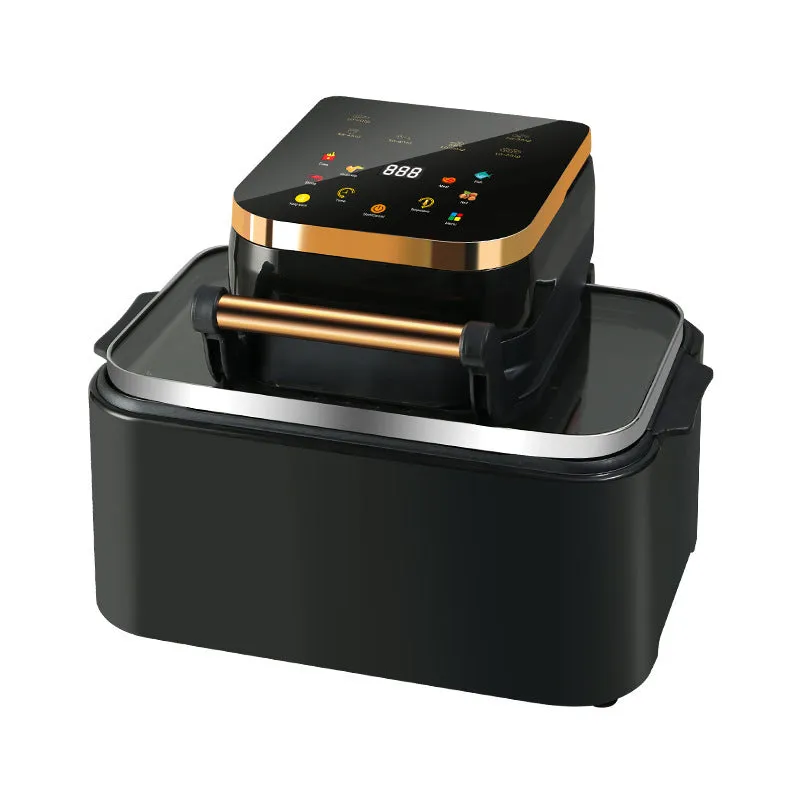 Smart Loop 12L air fryer flip electric oven in black with control panel and 400x280x300mm dimensions