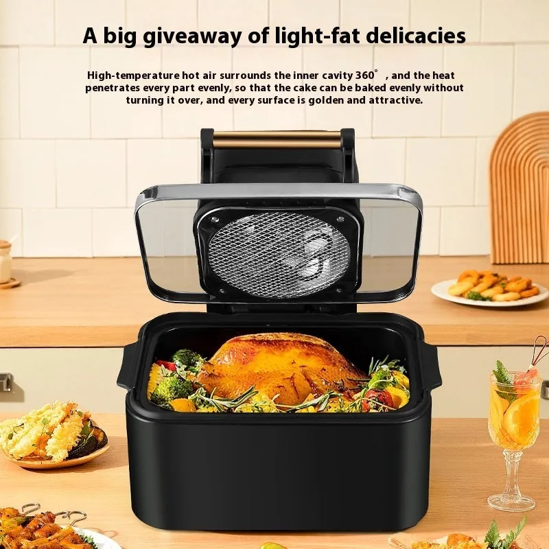 Smart Loop 12L air fryer flip electric oven in black with control panel and 400x280x300mm dimensions
